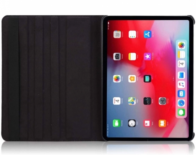 Apple iPad Pro 12.9 2021 (5. Nesil) Tablet Kılıfı 360 Derece Dönebilen Standlı Kapak - Kırmızı
