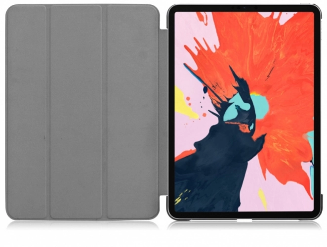 Apple iPad Pro 12.9 2021 (5. Nesil) Tablet Kılıfı 1-1 Standlı Smart Cover Kapak - Gold