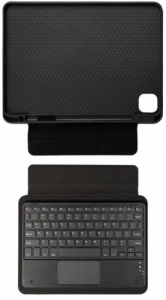 Apple iPad Pro 12.9 2022 M2 (6. Nesil) Klavyeli Kılıf Zore Border Keyboard Bluetooh Bağlantılı Standlı Tablet Kılıfı - Siyah