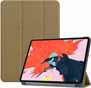 Apple iPad Pro 12.9 2022 M2 (6. Nesil) Tablet Kılıfı 1-1 Standlı Smart Cover Kapak - Gold