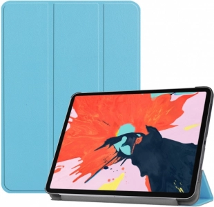 Apple iPad Pro 12.9 2022 M2 (6. Nesil) Tablet Kılıfı 1-1 Standlı Smart Cover Kapak - Mavi
