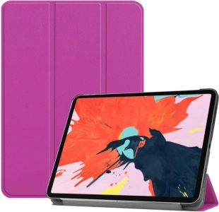 Apple iPad Pro 12.9 2022 M2 (6. Nesil) Tablet Kılıfı 1-1 Standlı Smart Cover Kapak - Mor