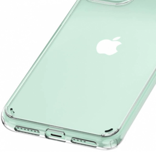 Apple iPhone 11 Kılıf Korumalı Kenarları Silikon Arkası Sert Coss Kapak  - Şeffaf