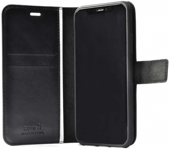 Apple iPhone 11 Pro Max Kılıf Standlı Kartlıklı Cüzdanlı Kapaklı - Siyah
