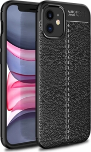Apple iPhone 12 Mini (5.4) Kılıf Deri Görünümlü Parmak İzi Bırakmaz Niss Silikon - Siyah