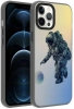 Apple iPhone 12 Pro (6.1) Kılıf Desenli Zore Dragon Sert Kapak - Astronot