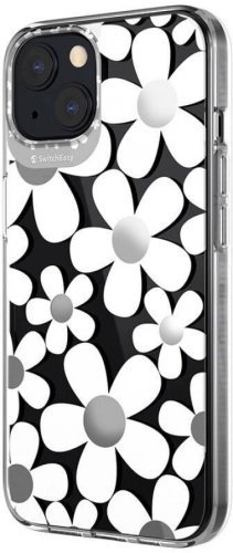 Apple iPhone 13 Çift IMD Baskılı Switcheasy Artist Fleur Kapak - Şeffaf
