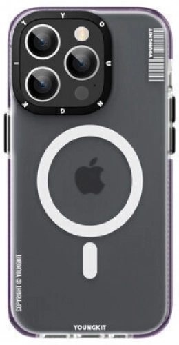 Apple iPhone 13 Pro (6.1) Kılıf Magsafe Şarj Özellikli Youngkit Jane Sand Serisi Kapak - Mavi