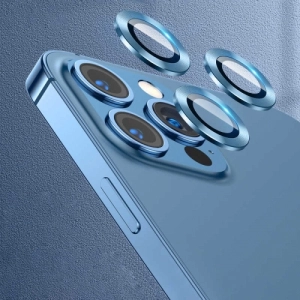 Apple iPhone 13 Pro Max (6.7) Kamera Lens Koruyucu CL-02 - Mavi