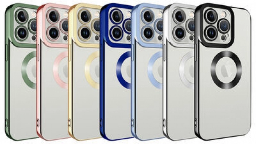 Apple iPhone 13 Pro Max (6.7) Kılıf Kamera Korumalı Silikon Logo Açık Omega Kapak - Gümüş