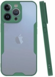 Apple iPhone 13 Pro Max (6.7) Kılıf Kamera Lens Korumalı Arkası Şeffaf Silikon Kapak - Yeşil