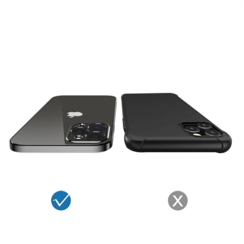 Apple iPhone 13 Pro Max (6.7) Kılıf Renkli Esnek Kamera Korumalı Silikon G-Box Kapak - Siyah