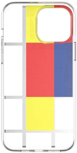 Apple iPhone 13 Pro Max Çift IMD Baskılı Switcheasy Artist Mondrian Kapak - Sarı