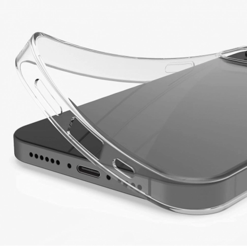 Apple iPhone 14 Plus (6.7) Kılıf İnce Esnek Süper Silikon 0.3mm - Şeffaf