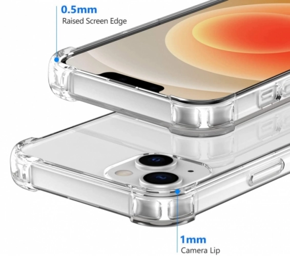 Apple iPhone 14 Plus (6.7) Kılıf Köşe Korumalı Airbag Şeffaf Silikon Anti-Shock