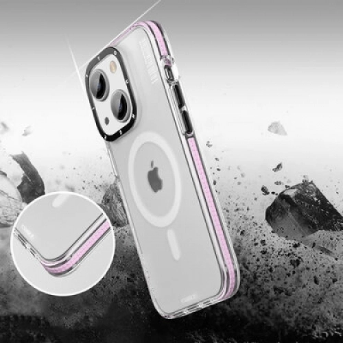 Apple iPhone 14 Plus (6.7) Kılıf Magsafe Şarj Özellikli Youngkit Jane Sand Serisi Kapak - Koyu Mor