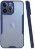 Apple iPhone 14 Pro (6.1) Kılıf Kamera Lens Korumalı Arkası Şeffaf Silikon Kapak - Lacivert