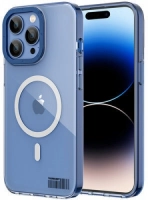 Apple iPhone 14 Pro (6.1) Kılıf Magsafe Şarj Özellikli Youngkit Coloured Glaze Serisi Kapak - Mavi