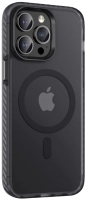 Apple iPhone 14 Pro (6.1) Mat Arka Yüzey Wireless Şarj Özellikli Zore Locik Kapak - Siyah