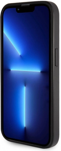 Apple iPhone 14 Pro Max (6.7) Kılıf Guess Orjinal Lisanslı 4G Büyük Metal Logolu Glitter Kapak - Siyah