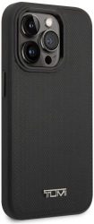 Apple iPhone 14 Pro Max (6.7) Kılıf TUMI Magsafe Şarj Özellikli Deri Noktalı Dizayn Kapak - Siyah