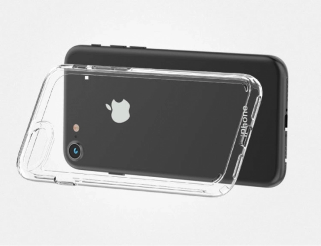 Apple iPhone 7 Kılıf Korumalı Kenarları Silikon Arkası Sert Coss Kapak  - Şeffaf