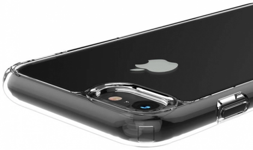 Apple iPhone 7 Kılıf Korumalı Kenarları Silikon Arkası Sert Coss Kapak  - Şeffaf