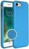 Apple iPhone 8 Kılıf Liquid Serisi İçi Kadife İnci Esnek Silikon Kapak - Mavi