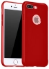 Apple iPhone 8 Plus Kılıf İnce Mat Esnek Silikon - Kırmızı