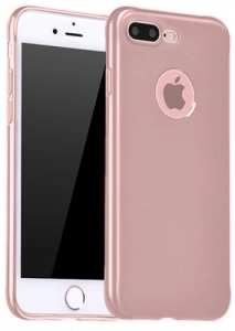 Apple iPhone 8 Plus Kılıf İnce Mat Esnek Silikon - Rose Gold
