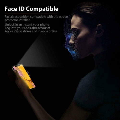 Apple iPhone SE 2 (2020) Karartmalı Hayalet Ekran Koruyucu Tam Kaplayan Kor Privacy Kırılmaz Cam - Beyaz