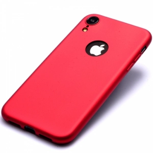 Apple iPhone Xr Kılıf İnce Mat Esnek Silikon - Kırmızı