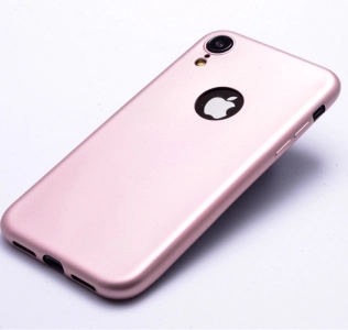 Apple iPhone Xr Kılıf İnce Mat Esnek Silikon - Rose Gold