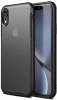 Apple iPhone Xr Kılıf Volks Serisi Kenarları Silikon Arkası Şeffaf Sert Kapak - Siyah