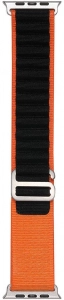 Apple Watch 38mm Zore Band-74 Hasır Kordon - Siyah-Turuncu