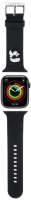 Apple Watch 42mm Karl Lagerfeld Orjinal Lisanslı İkonik Karl Head Logolu Silikon Kordon - Siyah