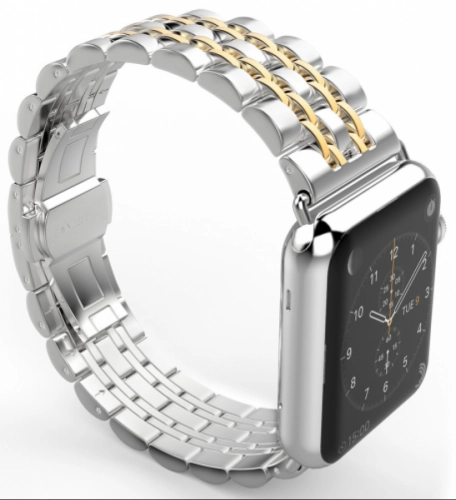 Apple Watch 42mm Metal Kordon Klipsli KRD-14 - Rose Gold