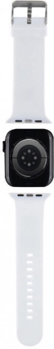 Apple Watch Ultra 49mm Karl Lagerfeld Orjinal Lisanslı İkonik Karl & Choupette Logolu Silikon Kordon - Siyah