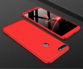 Huawei Honor 7C Kılıf 3 Parçalı 360 Tam Korumalı Rubber AYS Kapak  - Kırmızı