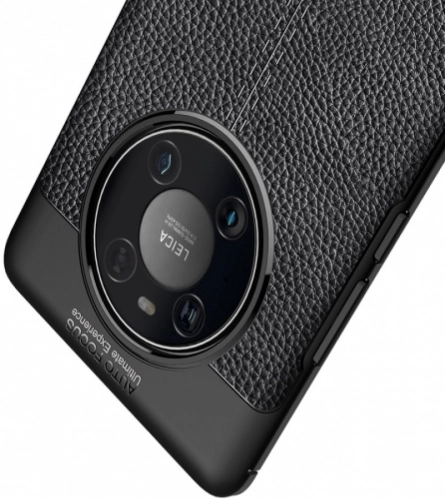 Huawei Mate 40 Pro Kılıf Deri Görünümlü Parmak İzi Bırakmaz Niss Silikon - Siyah