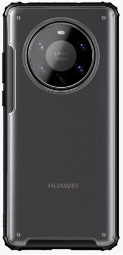 Huawei Mate 40 Pro Kılıf Volks Serisi Kenarları Silikon Arkası Şeffaf Sert Kapak - Siyah