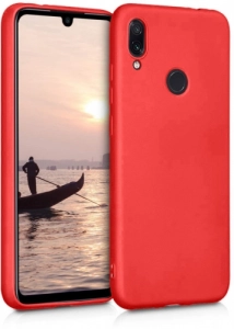 Huawei P Smart 2019 Kılıf İnce Mat Esnek Silikon - Kırmızı
