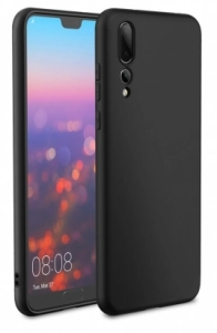 Huawei P20 Pro Kılıf İnce Mat Esnek Silikon - Siyah