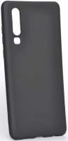Huawei P30 Kılıf İnce Mat Esnek Silikon - Siyah