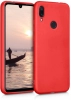 Huawei Y7 2019 Kılıf İnce Mat Esnek Silikon - Kırmızı