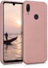 Huawei Y7 2019 Kılıf İnce Mat Esnek Silikon - Rose Gold