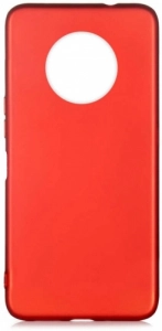 Infinix Note 7 Kılıf İnce Mat Esnek Silikon - Kırmızı