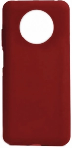 Infinix Note 7 Kılıf Zore Biye Mat Esnek Silikon - Kırmızı