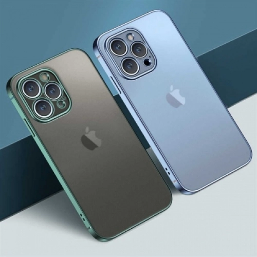 Apple iPhone 12 Pro (6.1) Kılıf Renkli Mat Esnek Kamera Korumalı Silikon G-Box Kapak - Lacivert