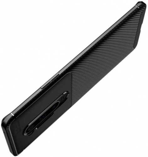 OnePlus 8 Pro Kılıf Karbon Serisi Mat Fiber Silikon Negro Kapak - Lacivert